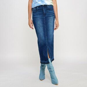 Released Hem Maxi Skirt with stretch Denim NWT